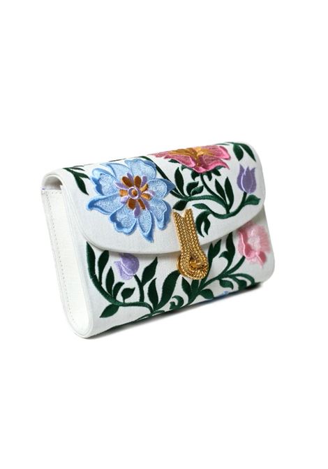 Clutch queen mid English flowers in bianco Amato Daniele - donna AMATO DANIELE | 877864ACANVASBNC